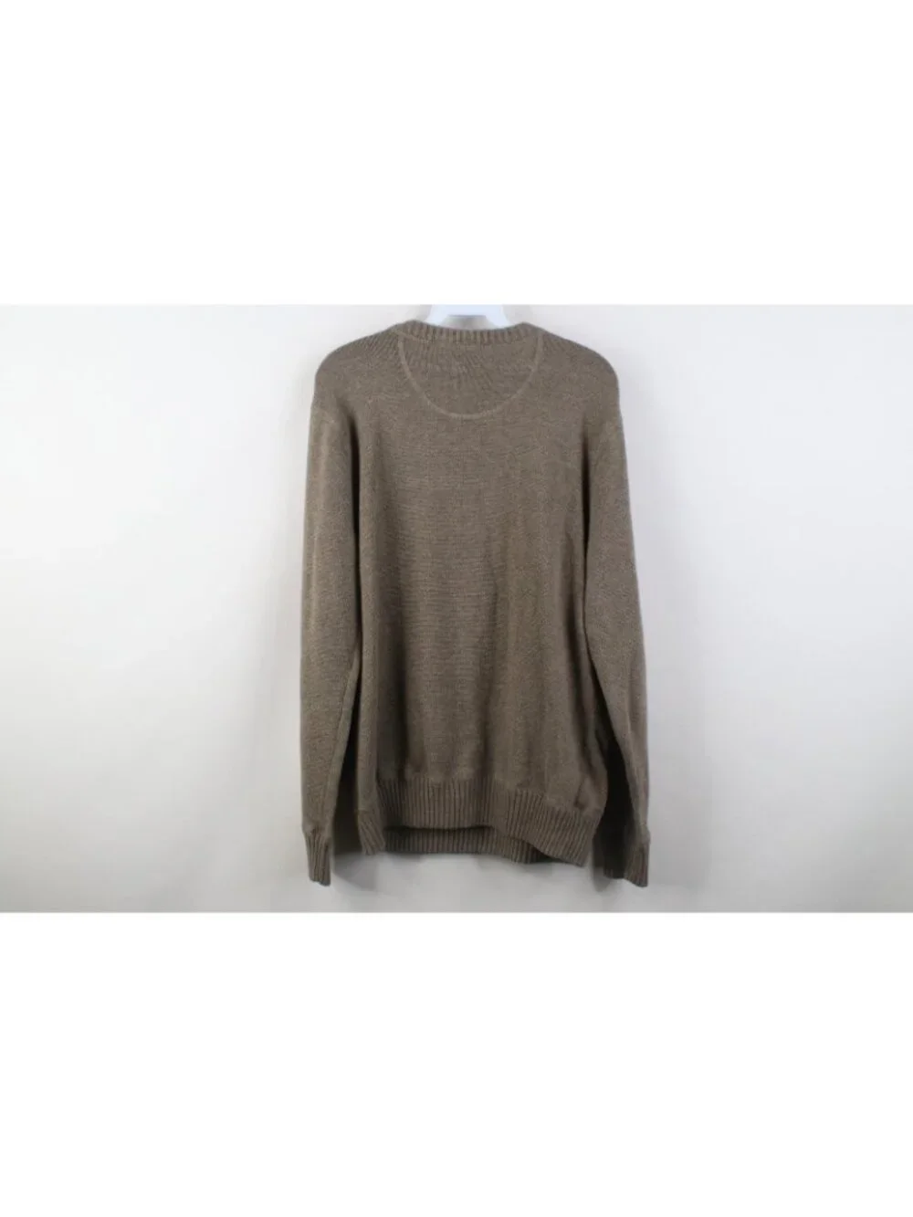 Vintage Y2K Eddie Bauer Mens Large Faded Blank Cotton Knit Crewneck Sweater - Picture 7 of 9